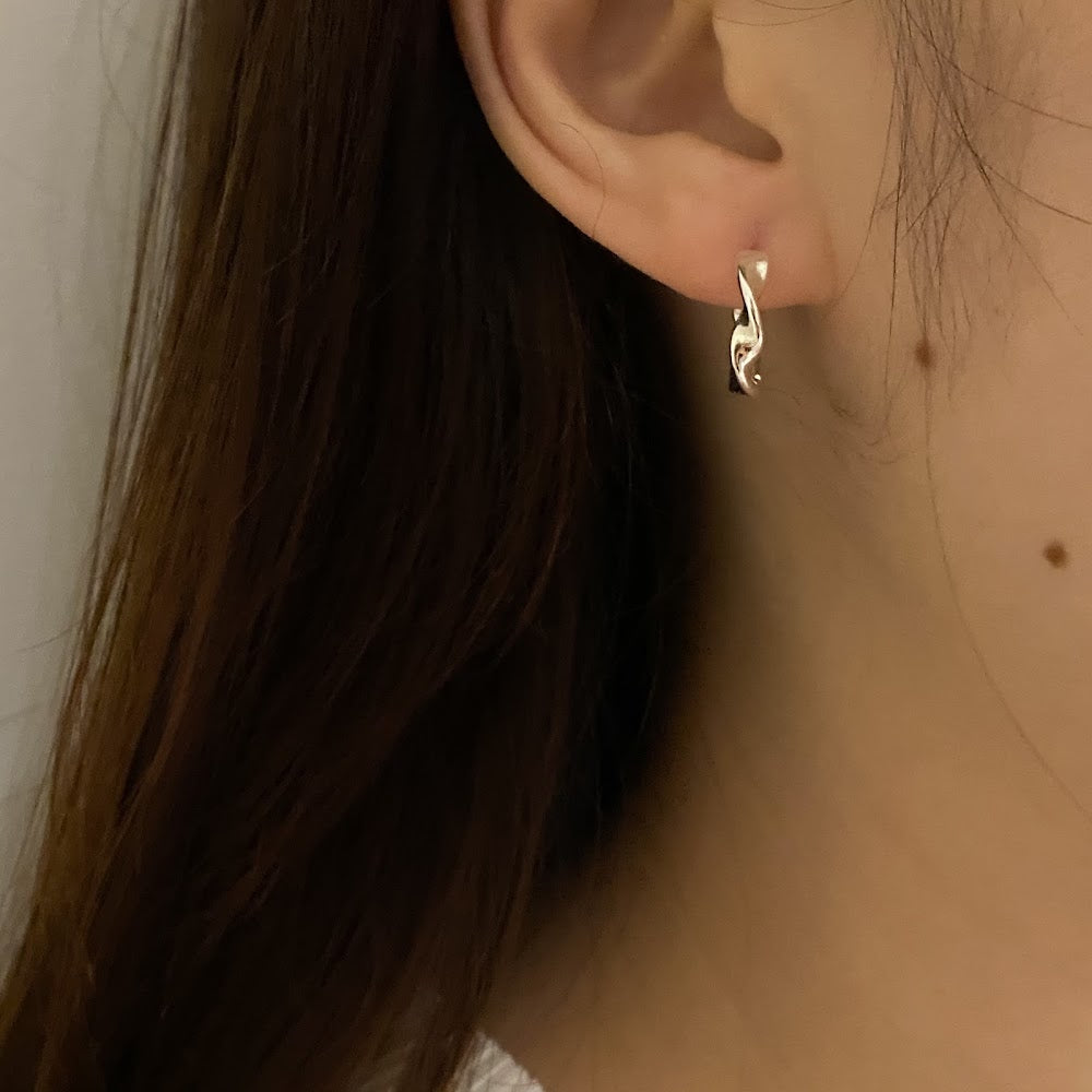 [925silver] Twisted Earrings