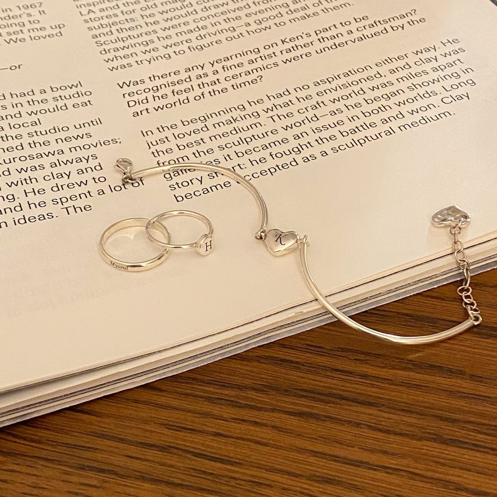 [925silver] 客制刻字 Initial Bangle