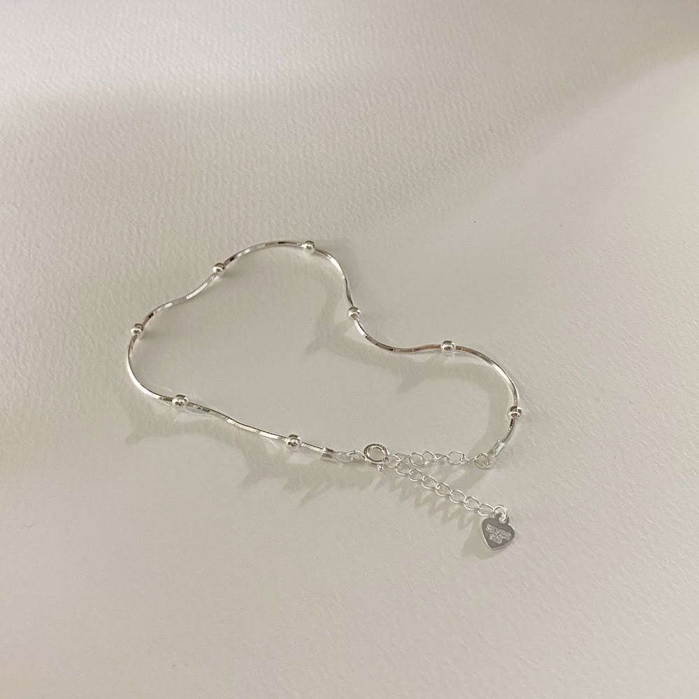 [925silver] Link Ball Anklet