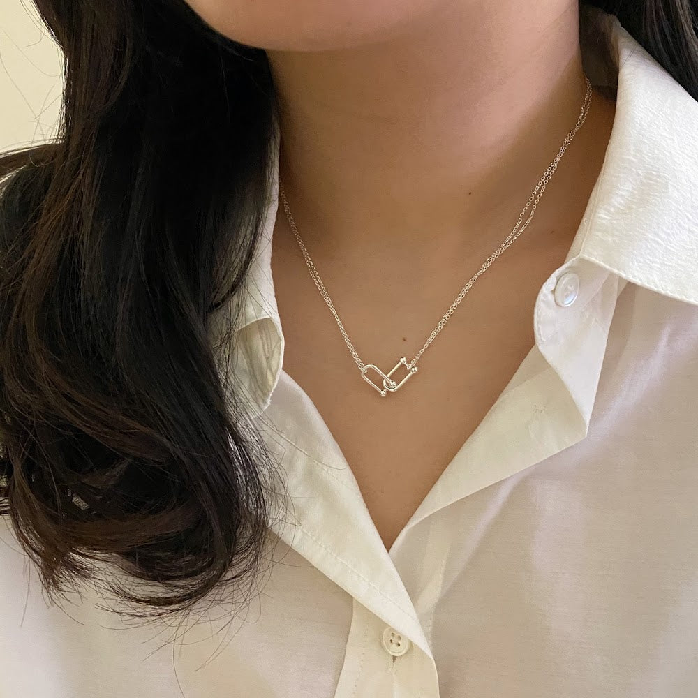[925silver] Double Knot Necklace