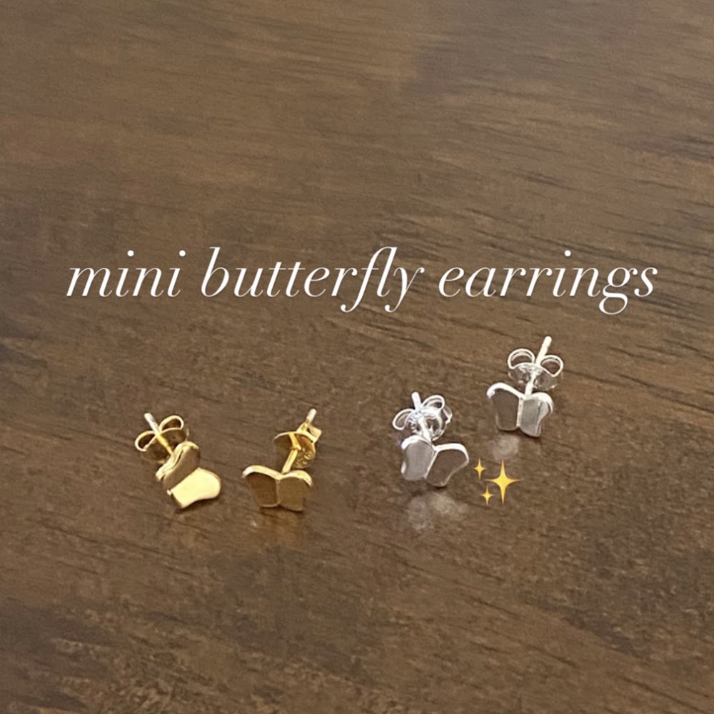 [925silver] Mini Butterfly Earrings
