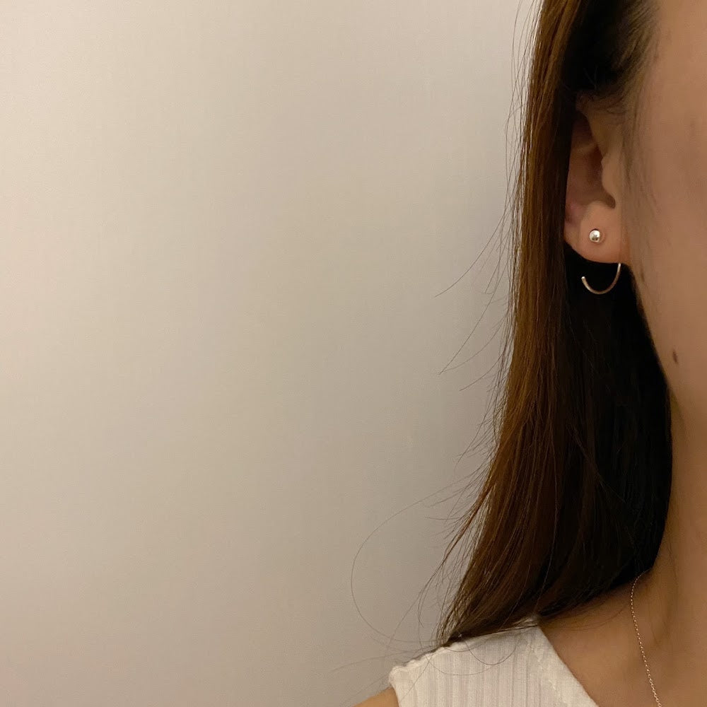 [925silver] Comma Earrings #2