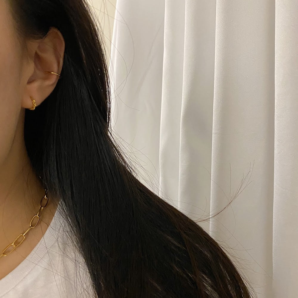 [925silver] Chain One Touch Earrings