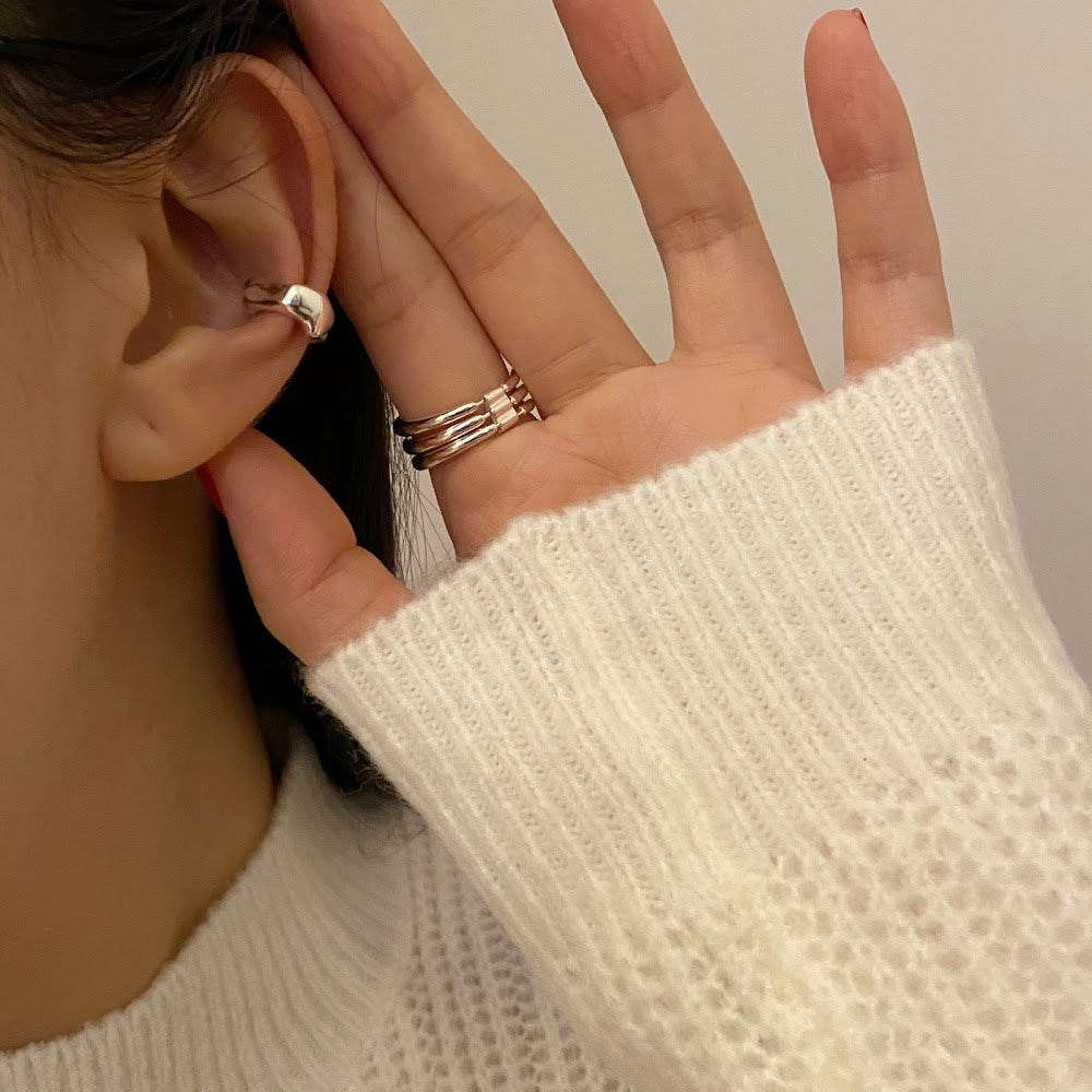 福利款🎀[925silver] Stone Ear cuff