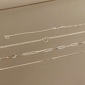 [925silver] Square Chain Anklet