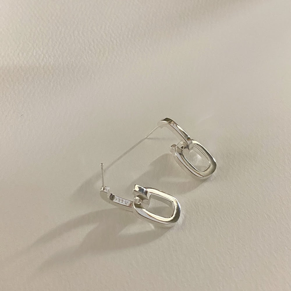 [925silver] Chain Earrings