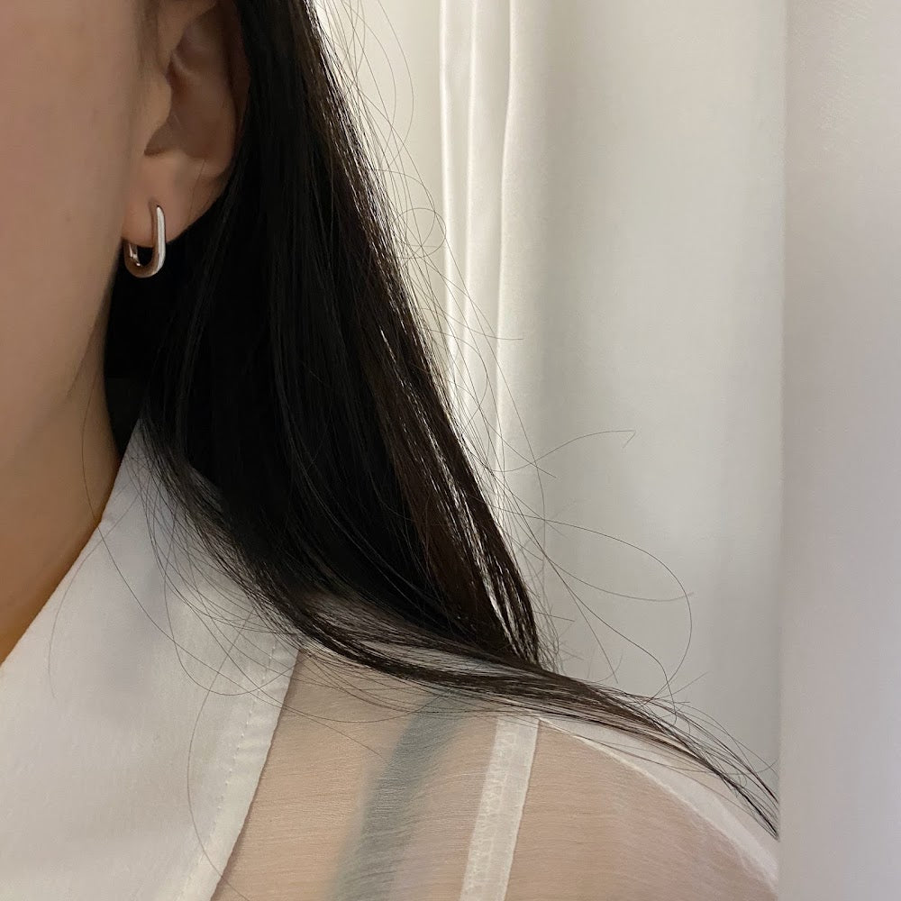 [925silver] Plump Earrings #1