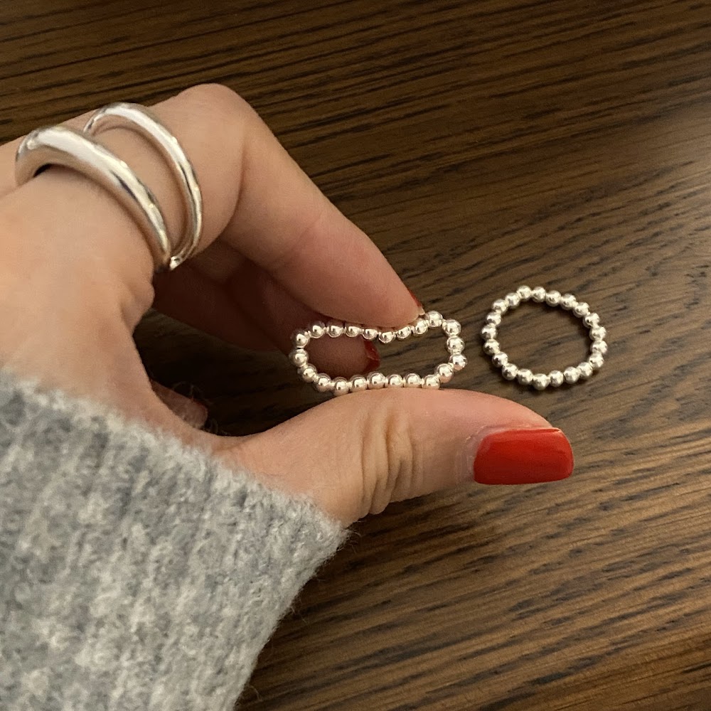 [925silver] Soft Ball Ring