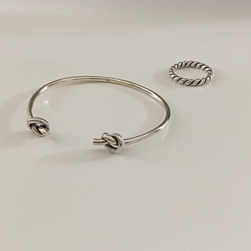 [925silver] Double Knot Bangle