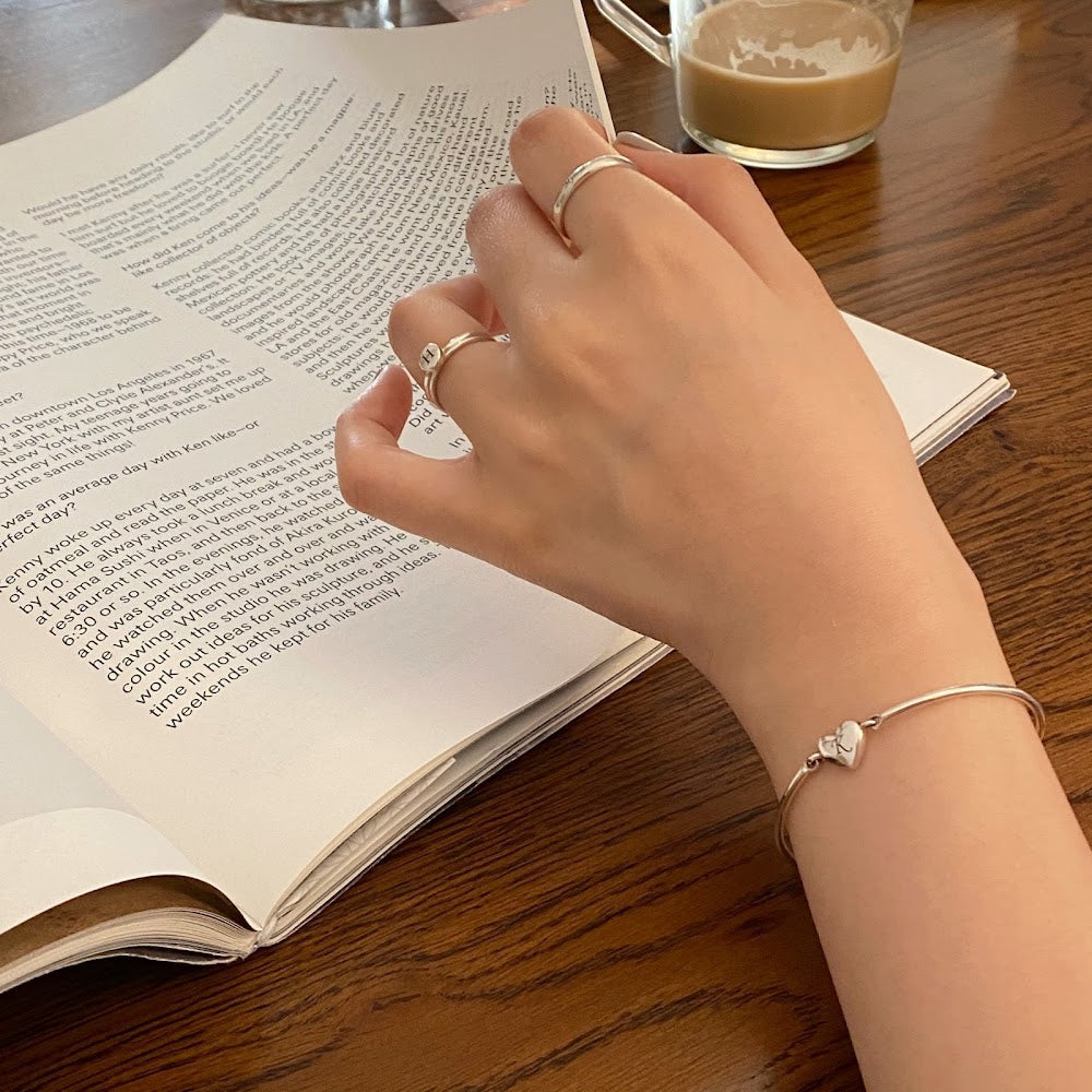 [925silver] 客制刻字 Initial Bangle