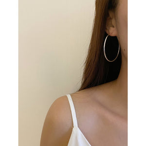 [925silver] Basic Hoop Earrings