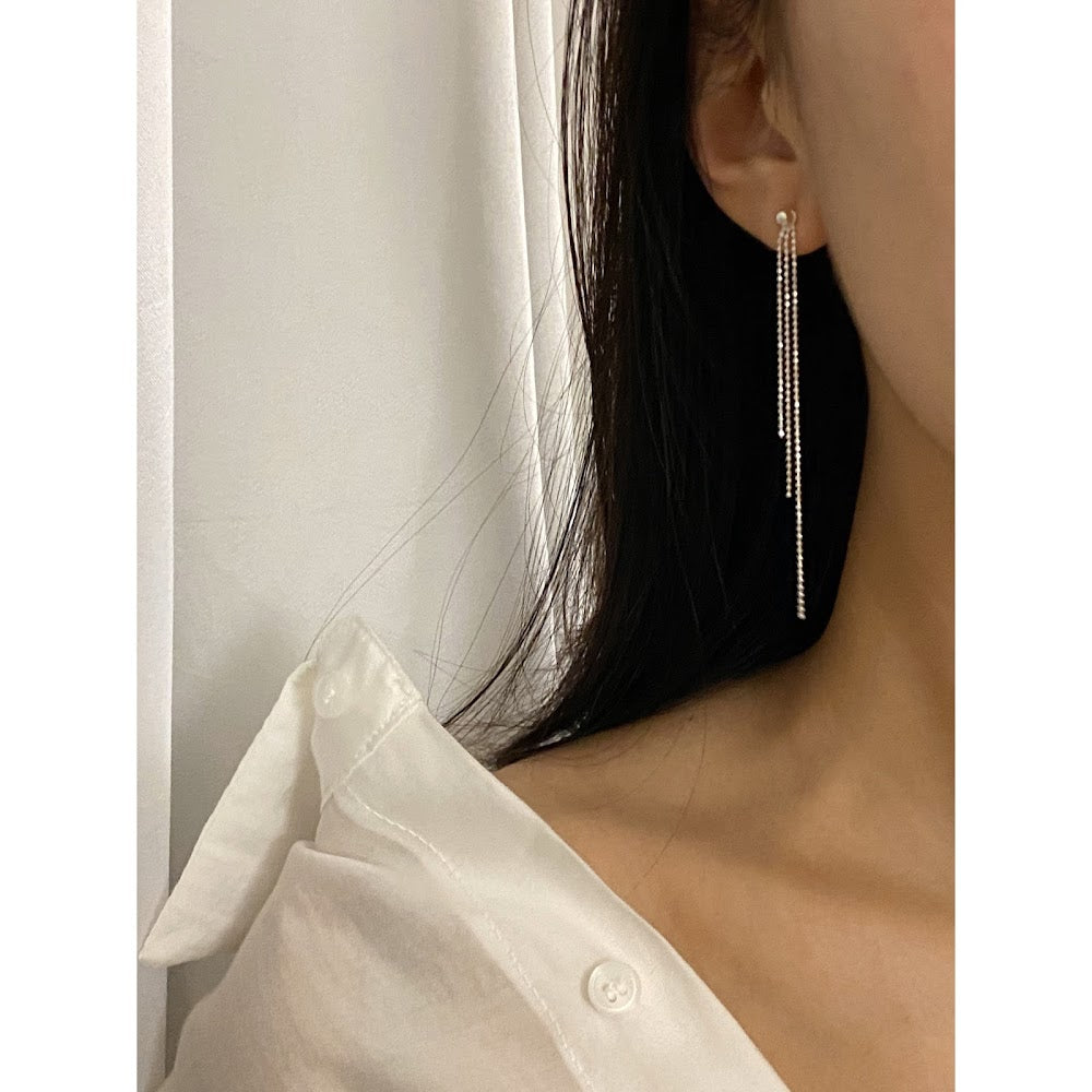 [925silver] Stars Tail Earrings