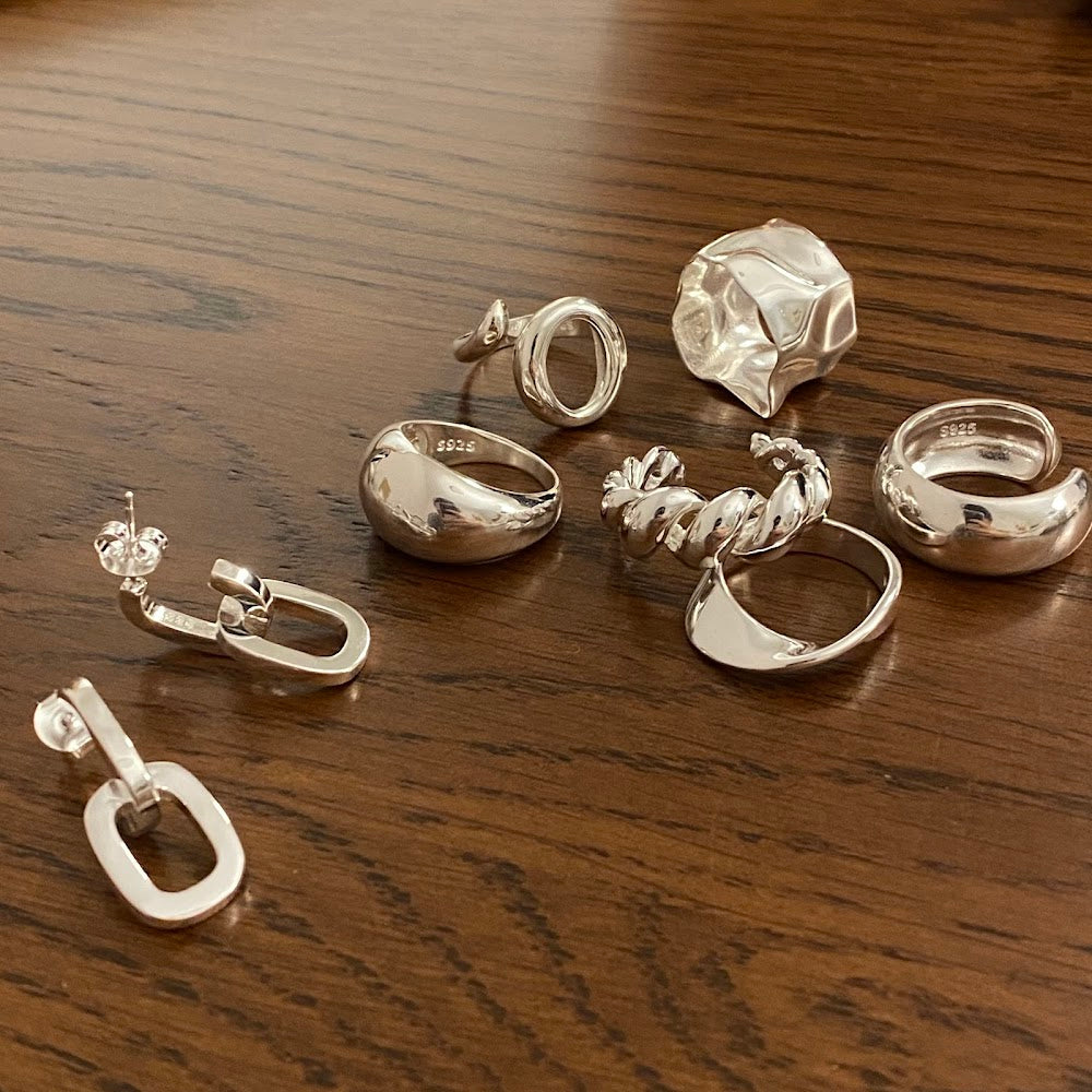 [925silver] Chain Earrings