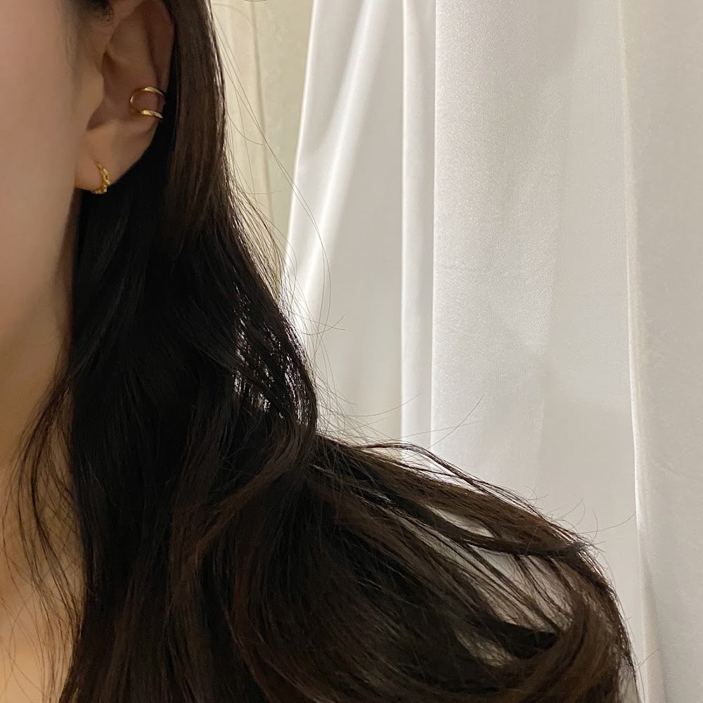 [925silver] Chain One Touch Earrings