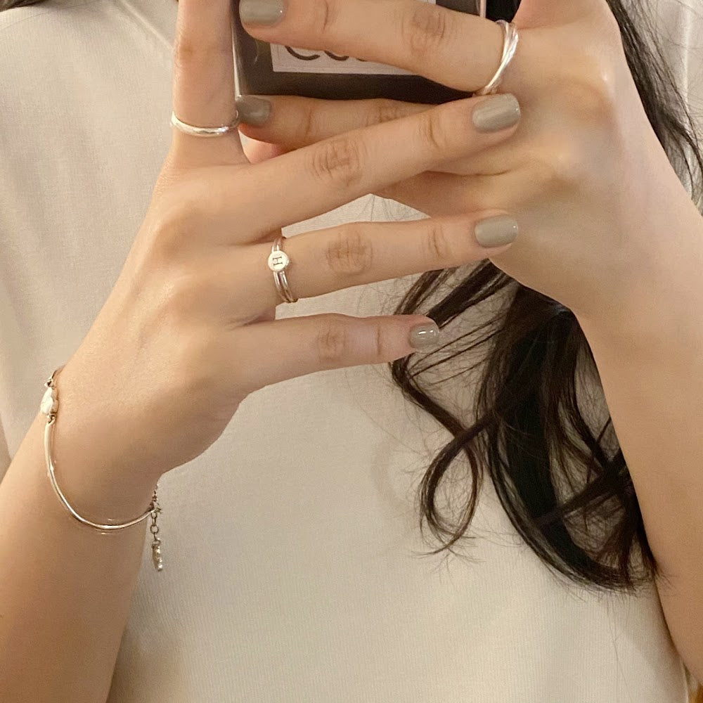 [925silver] 客制刻字 Initial Bangle