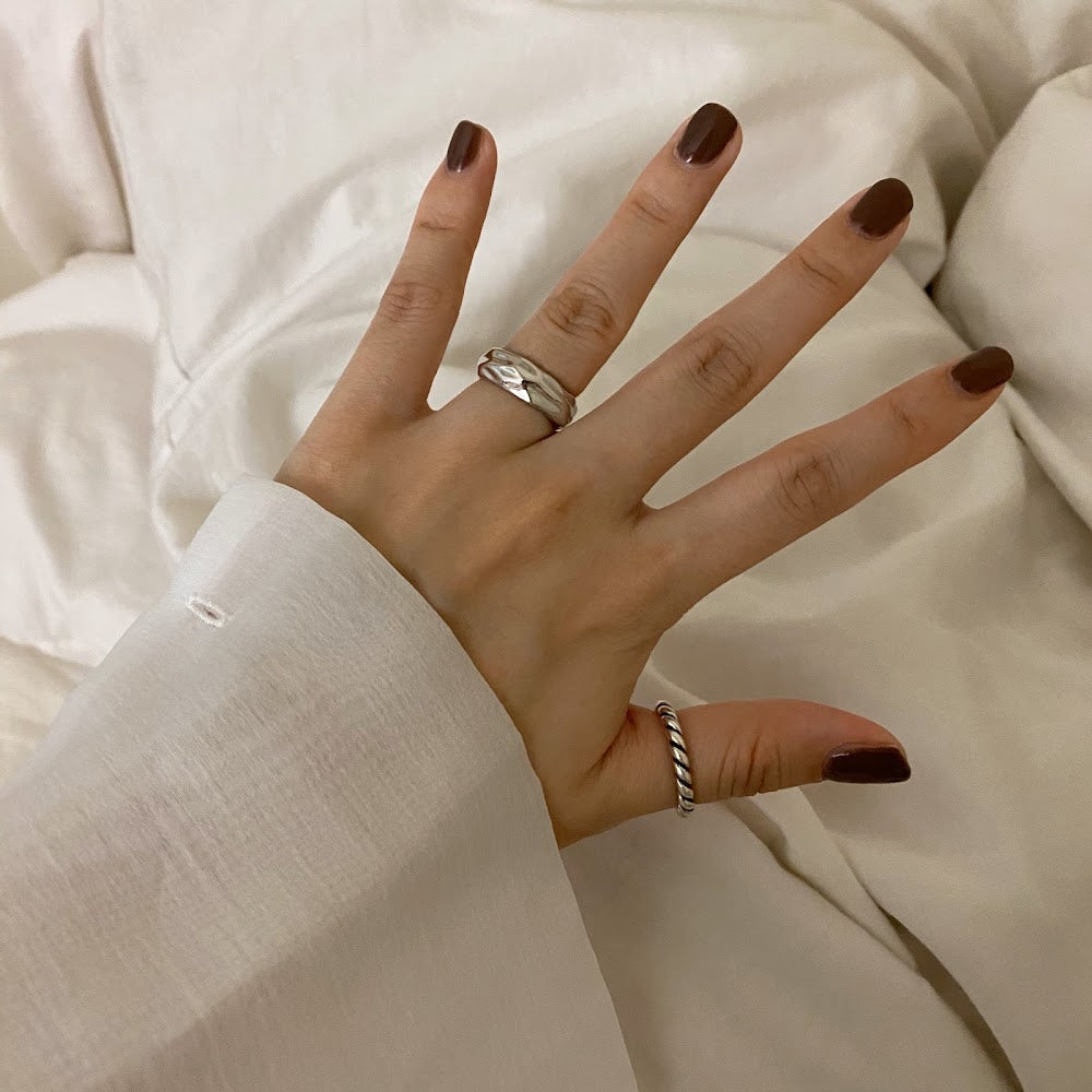 [925silver] Tin Foil Ring #1