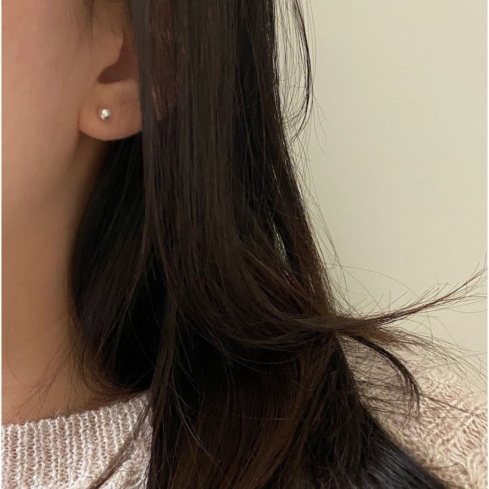 [925silver] Basic Ball Earrings