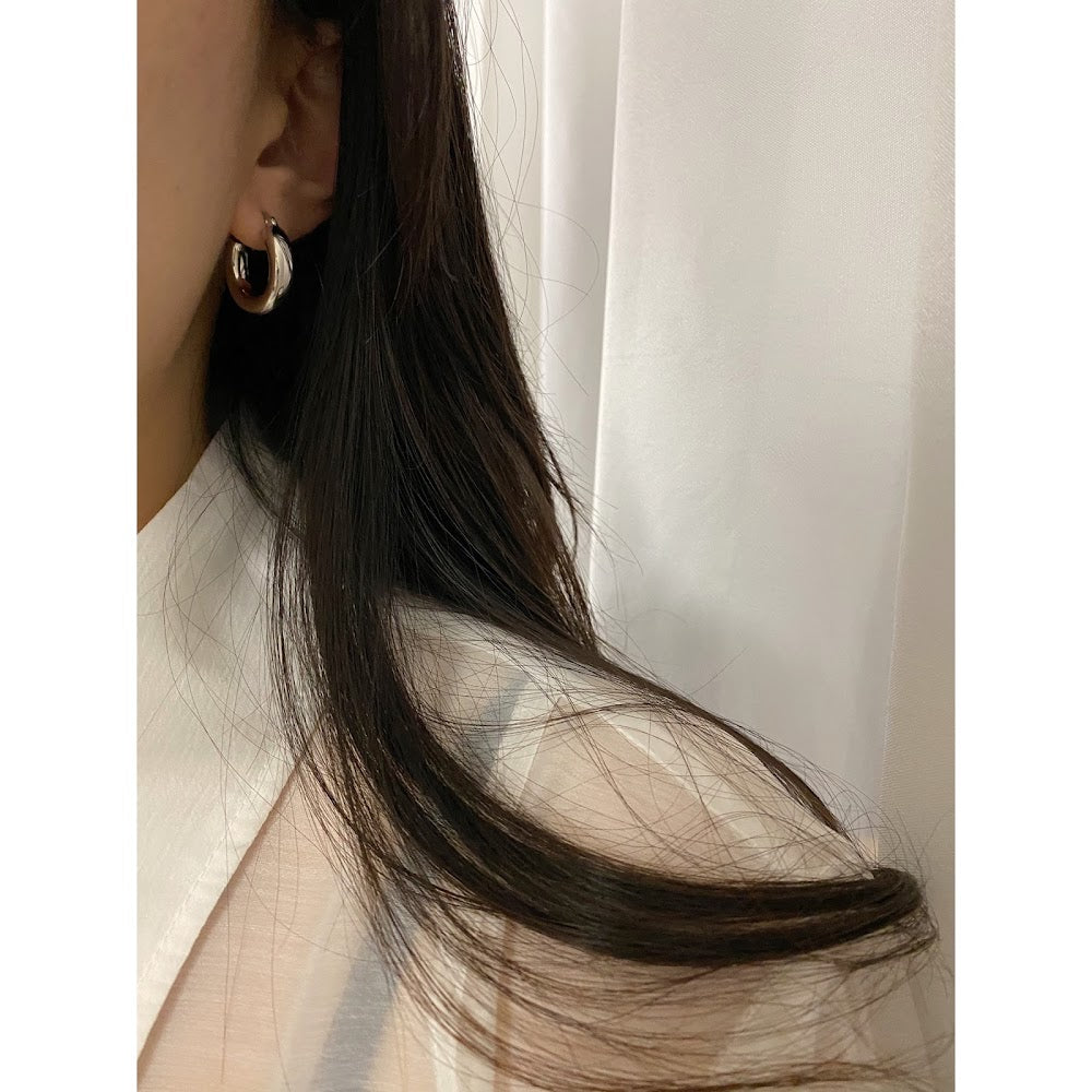 [925silver] Hoop Earrings