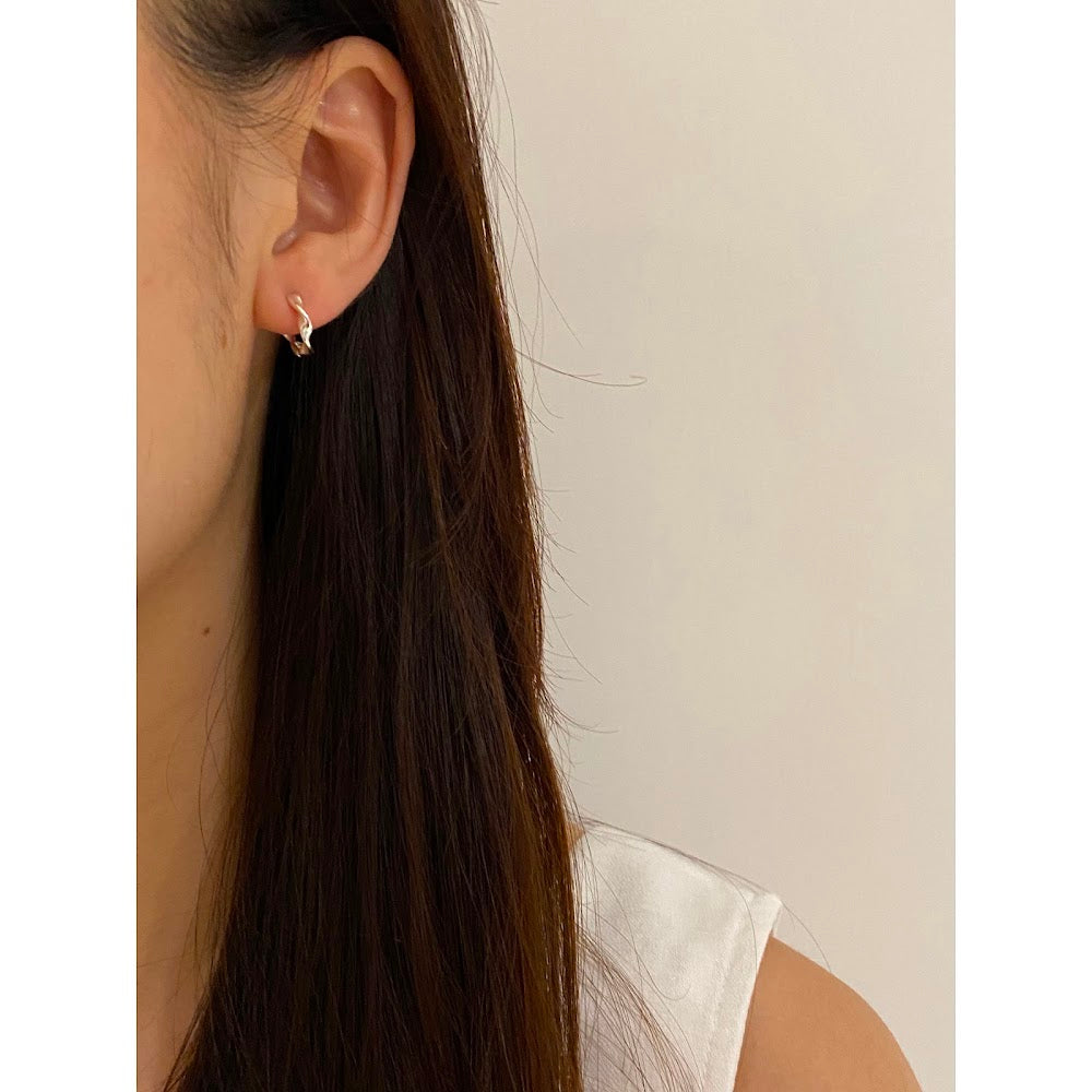 [925silver] Twisted Earrings