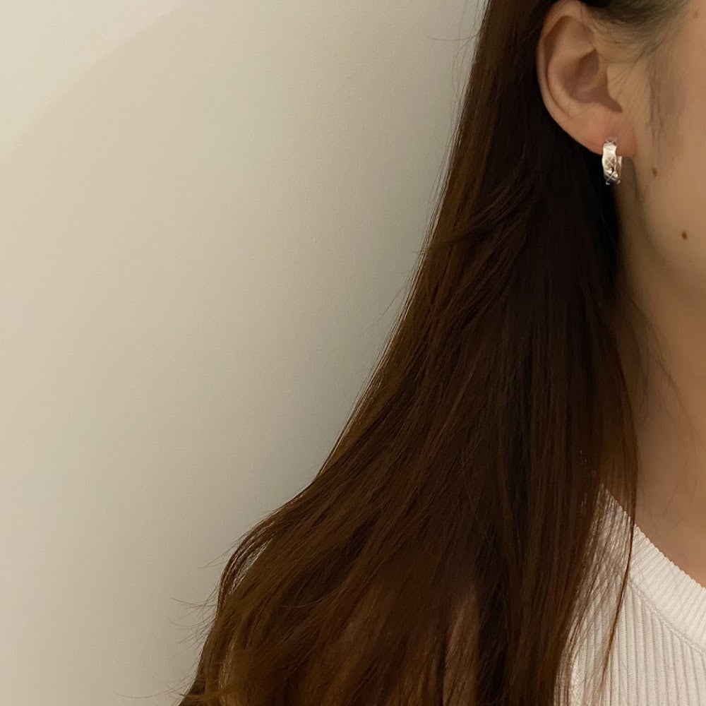 [925silver] Lozenge Earrings