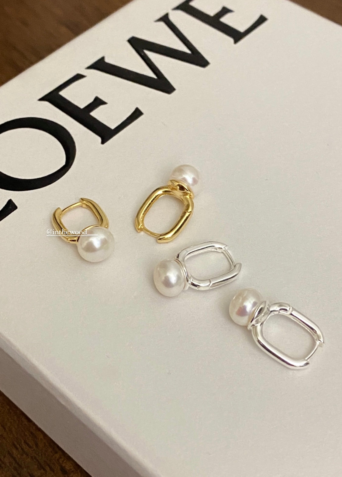 [925silver] Pearl One Touch Earrings