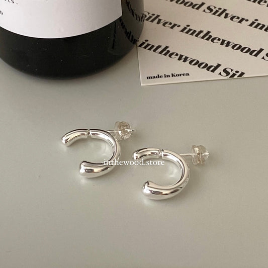 推薦款🖤 [925silver] C Earrings