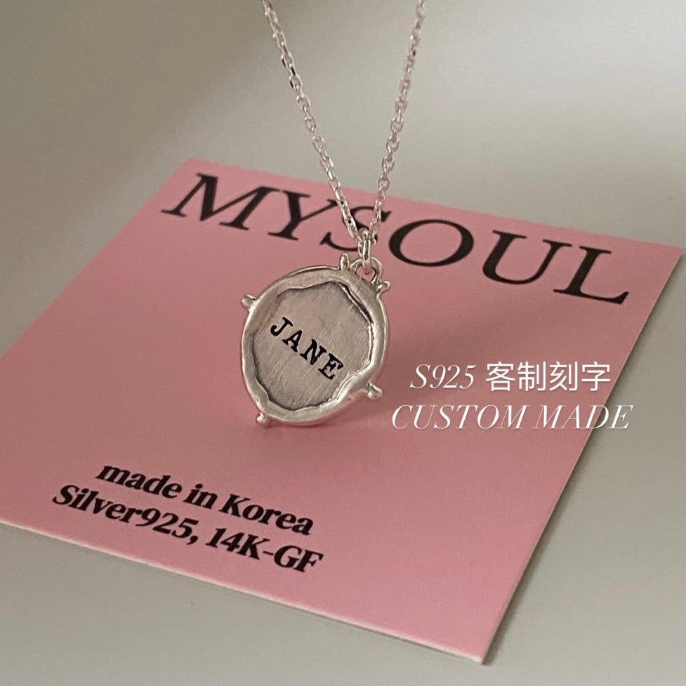 [925silver] 客制刻字✨Lettering Tag Necklace