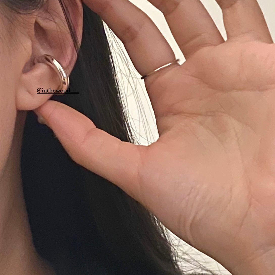 [925silver] Bold C Ear Cuff
