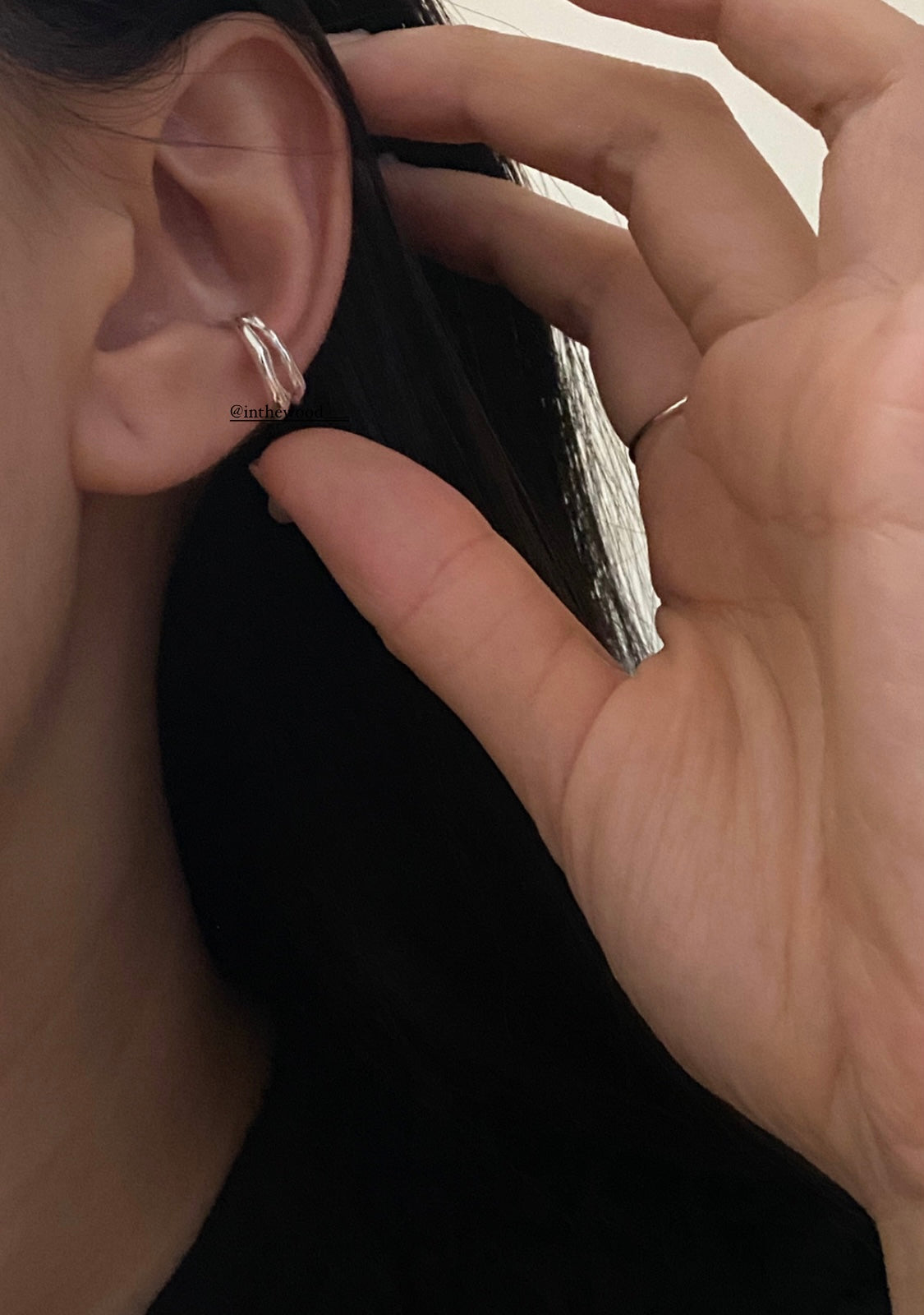 [925silver] Layer Raw Ear Cuff