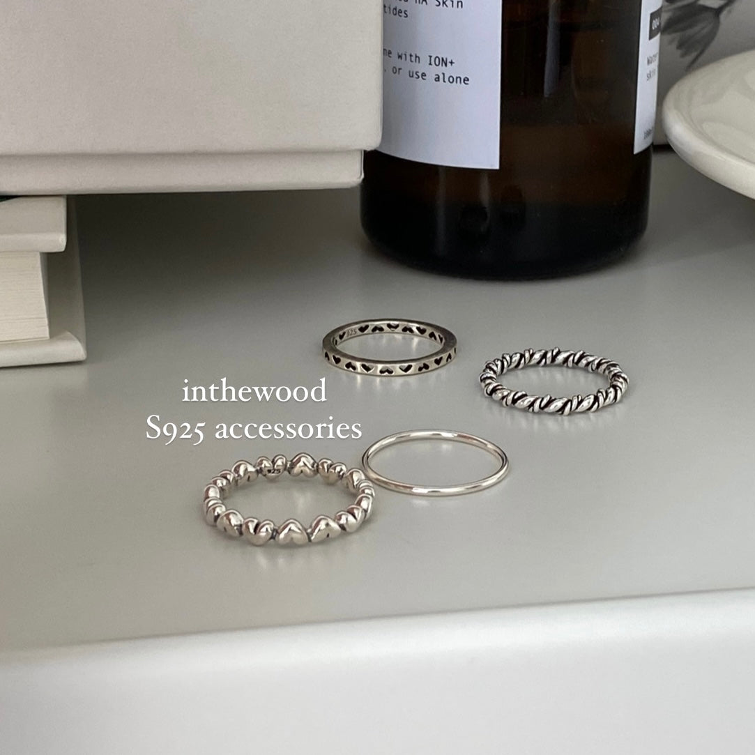 [925silver] Mini Volume Heart Ring