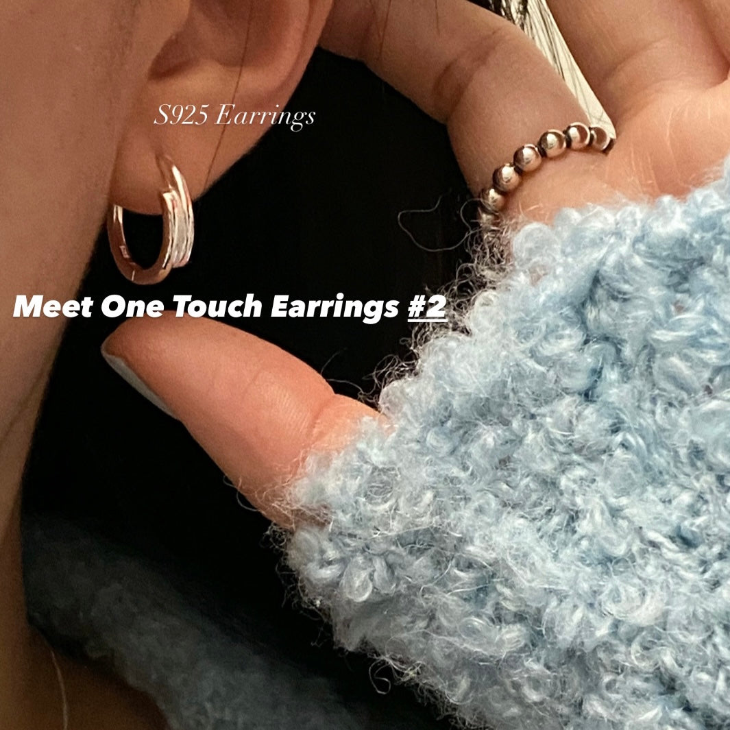 [925silver] Meet One Touch Earrings #2