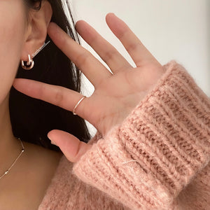 [925silver] Knot Heart Earrings