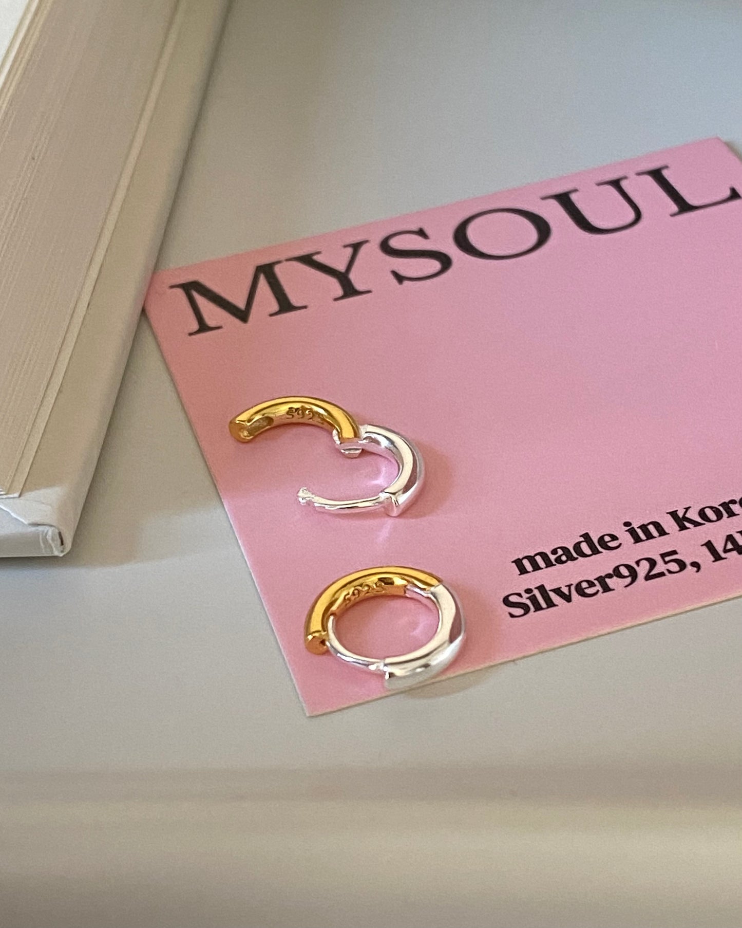 [925silver] Mix- Mini Plain One Touch Earrings