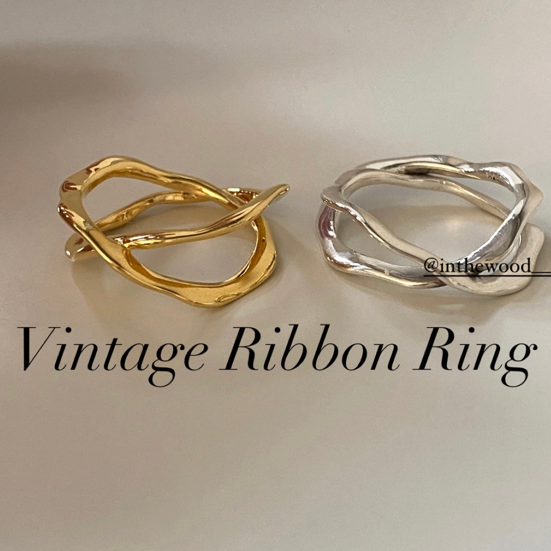 斷碼[925silver] Vintage Ribbon Ring
