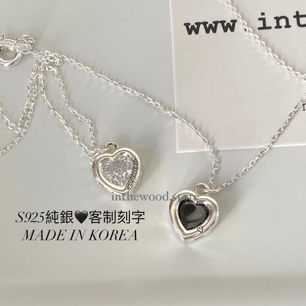 [925silver] 客制刻字  Shining Heart Necklace