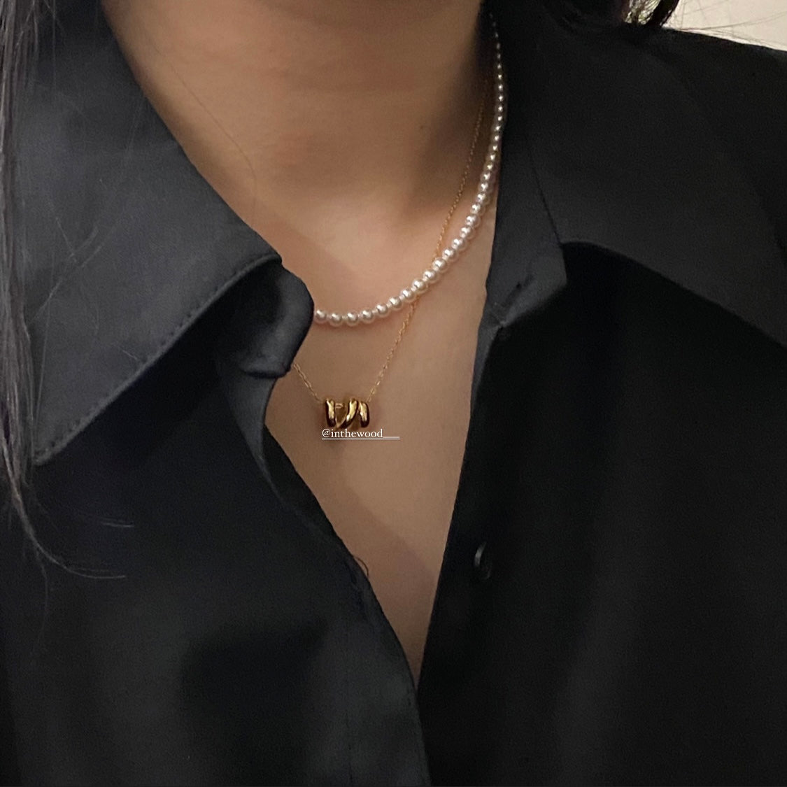 [925silver] Three Lines Necklace