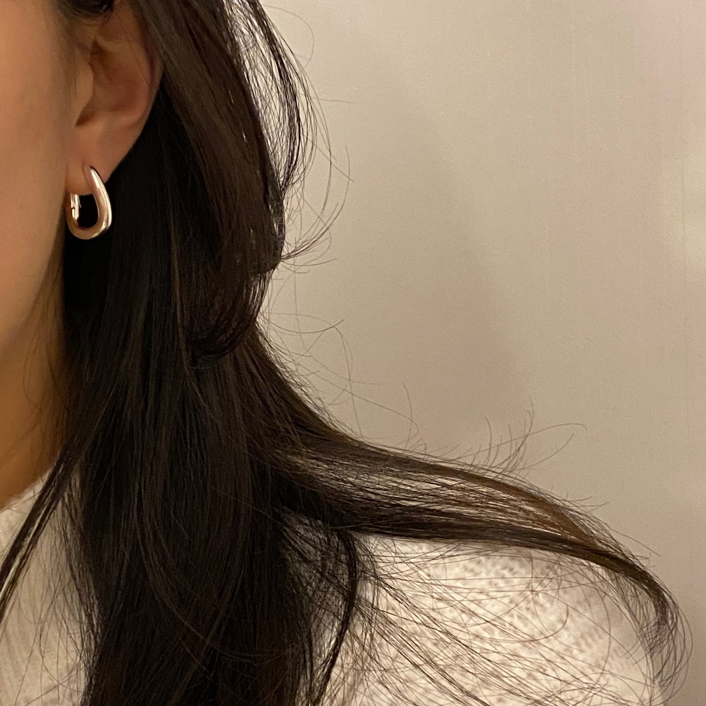 [925silver] Plump Arc Earrings
