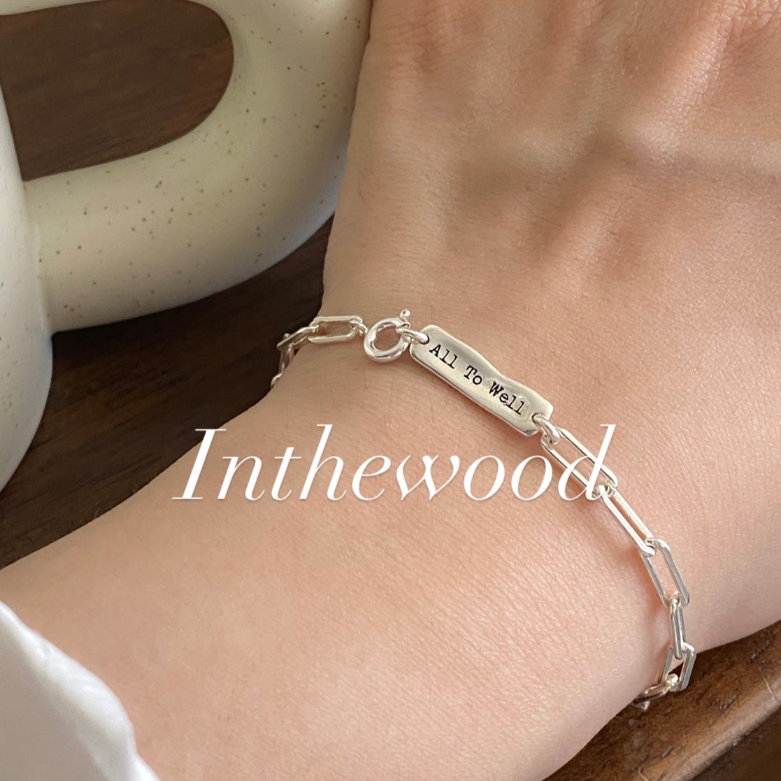 [925silver] 客制刻字 Raw Tag Letter Chain Bracelet/Necklace