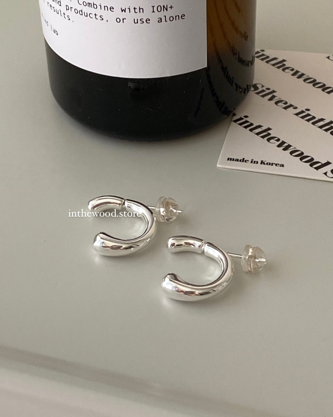 推薦款🖤 [925silver] C Earrings
