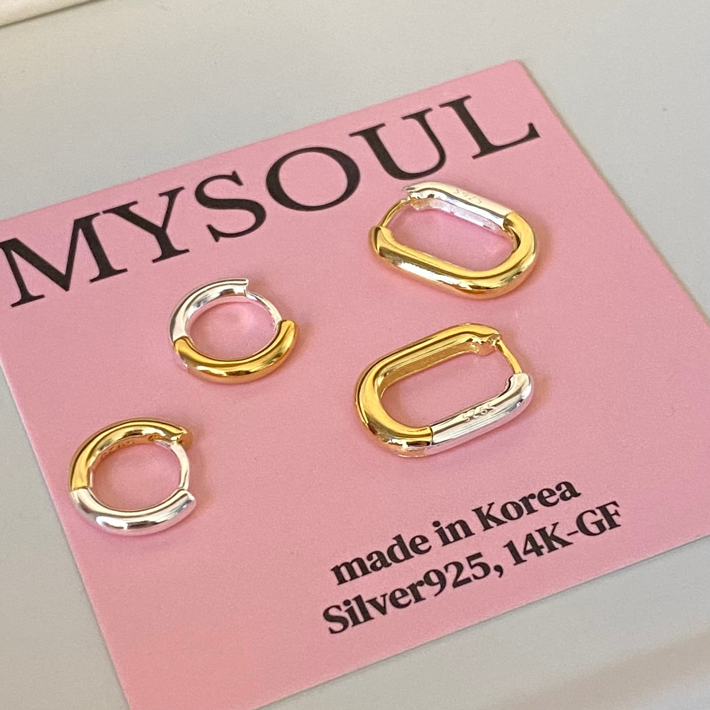[925silver] Mix- Mini Plain One Touch Earrings
