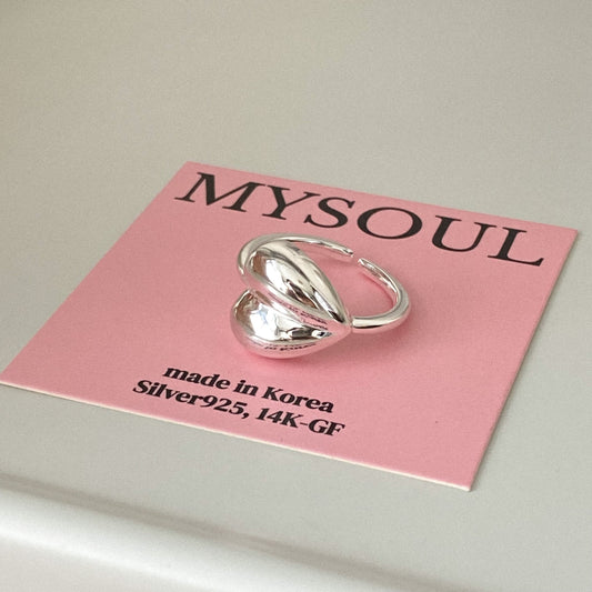 [925silver] Plump Heart Ring