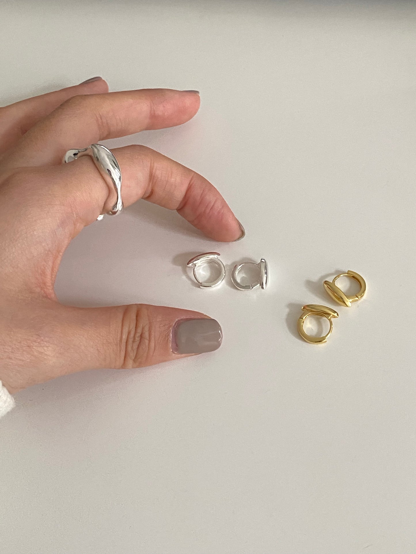 [925silver] Olives Earrings