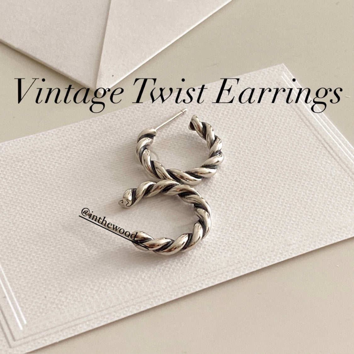 [925silver] Vintage Twist Earrings