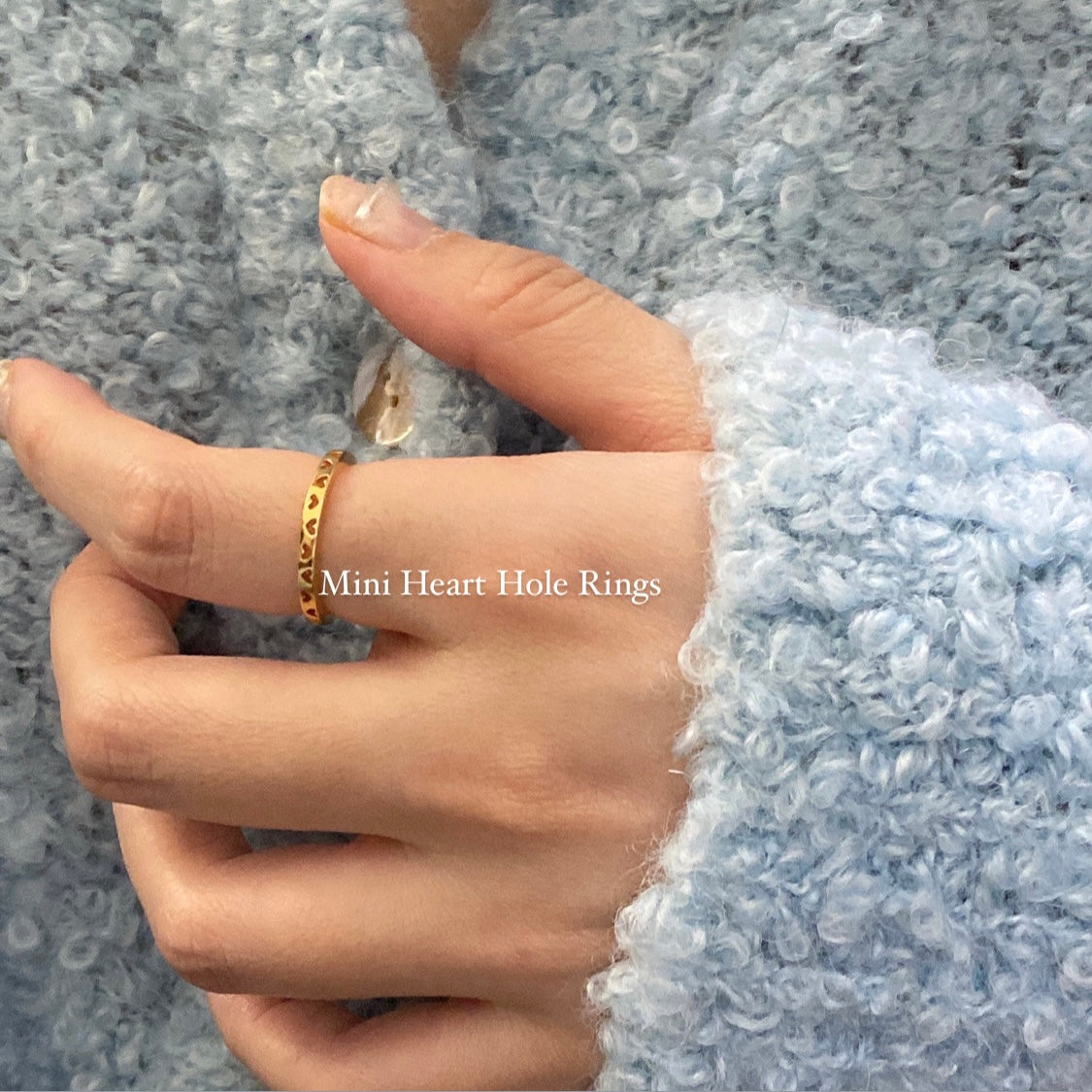 [925silver] Mini Heart Hole Ring