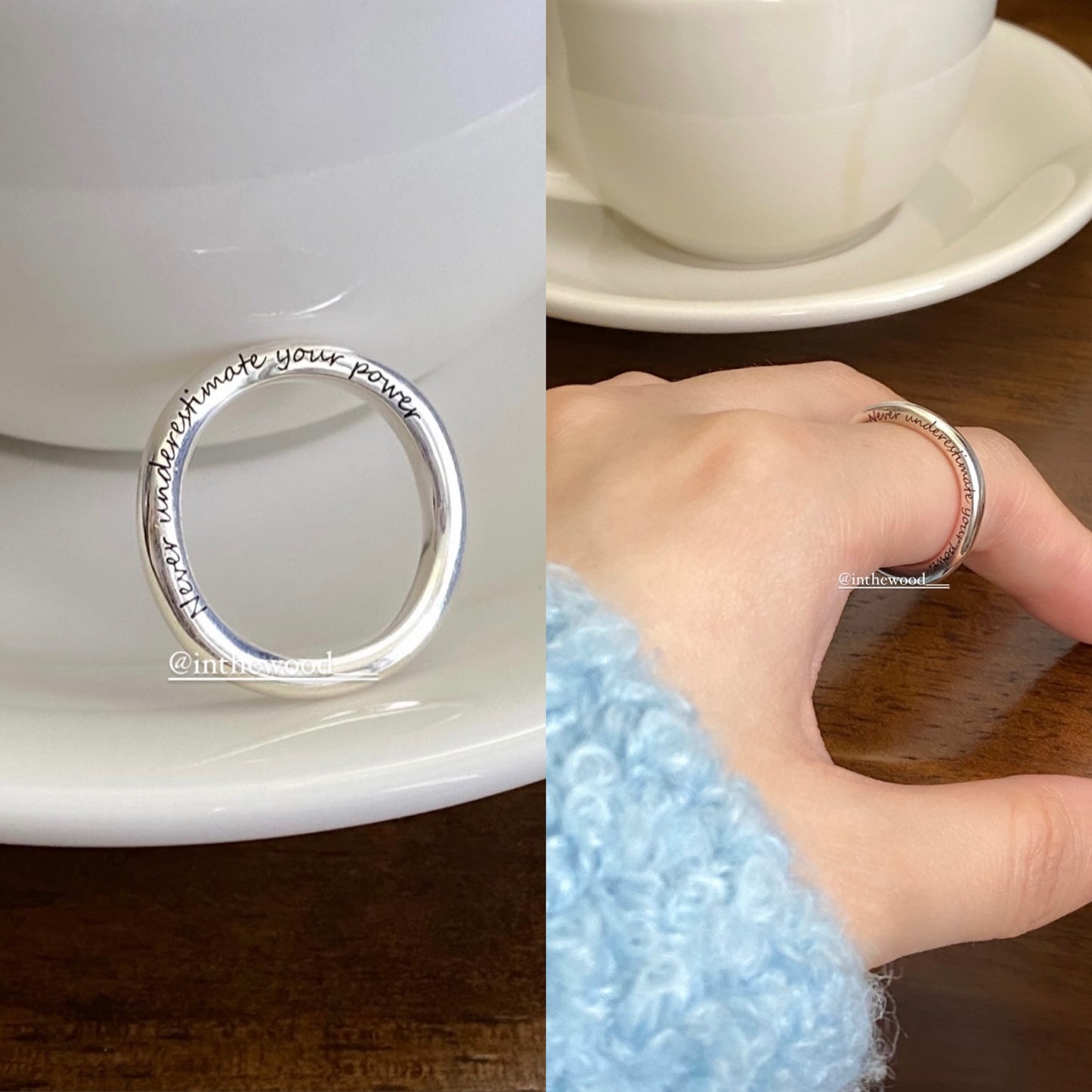 [925silver] 客制刻字✨Wave Letter Ring