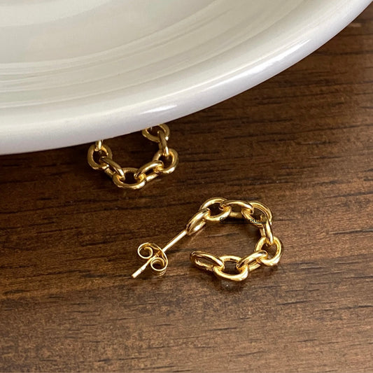 [925silver] Mini Chain Earrings