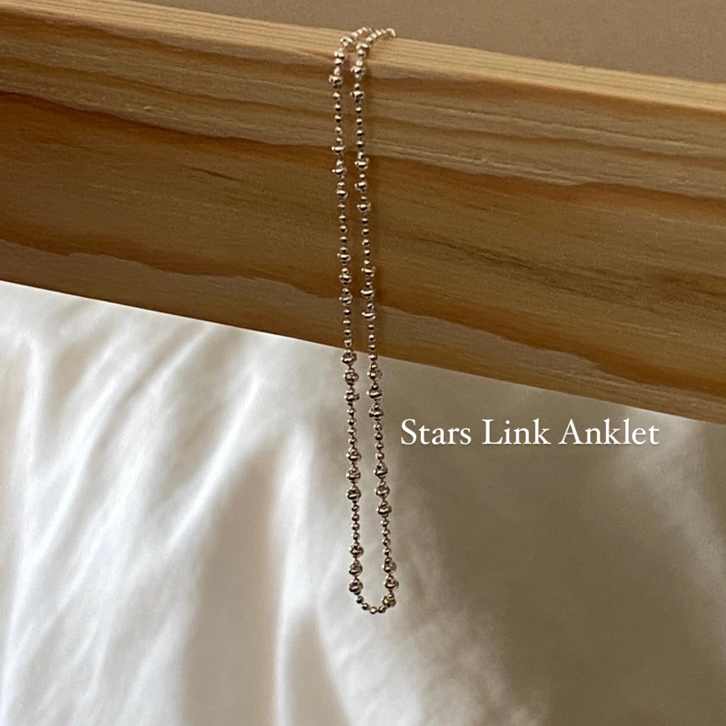 [925silver] Stars Link Anklet