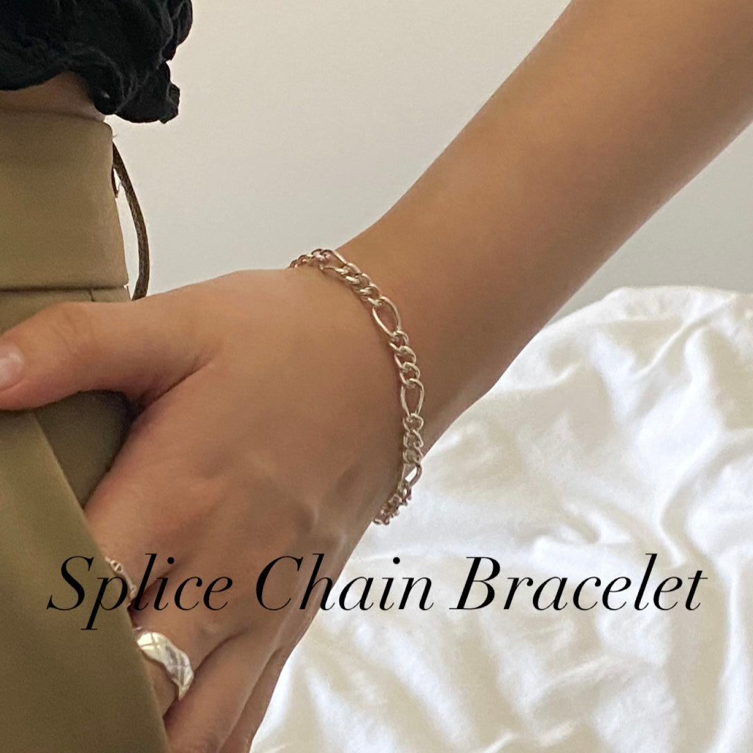 [925silver] Splice Chain Bracelet