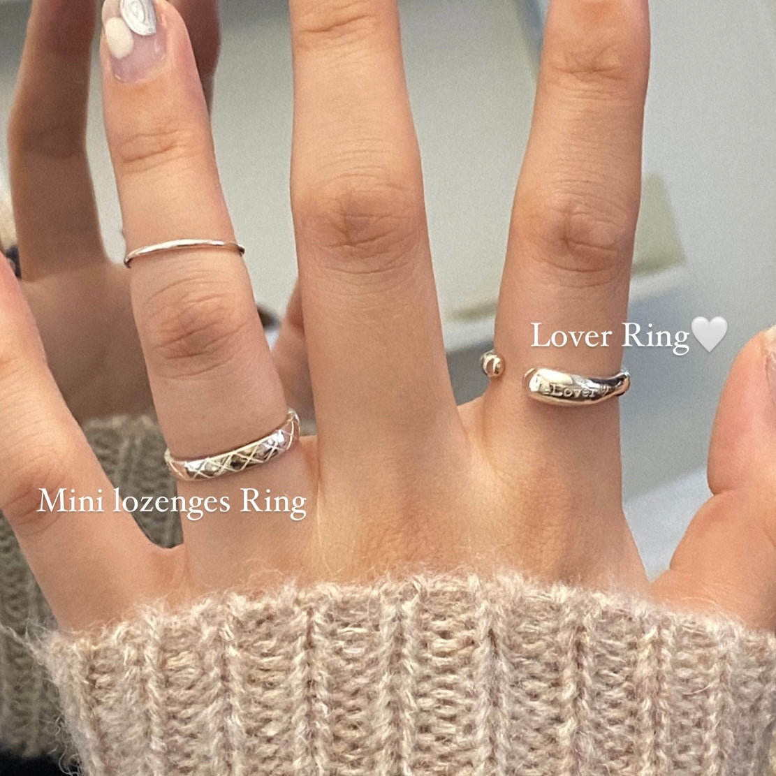 [925silver] Mini lozenges Ring