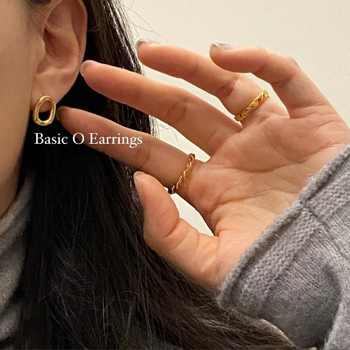 [925silver] Basic O Earrings